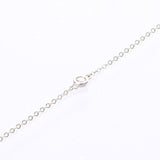 9ct white gold fine bracelet with bezel set diamond