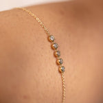 bezel diamond set bracelet