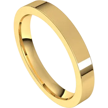 3mm cigar flat wedding ring