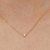 claw set diamond necklace