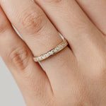 diamond channel set ring