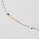 diamond dotted necklace