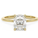 Elongated Cushion Cut Moissanite Engagement Ring