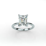 white gold emerald cut diamond solitaire engagement ring