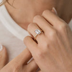 emerald cut diamond solitaire engagement ring