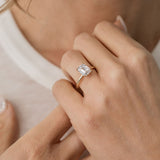 emerald cut diamond solitaire engagement ring