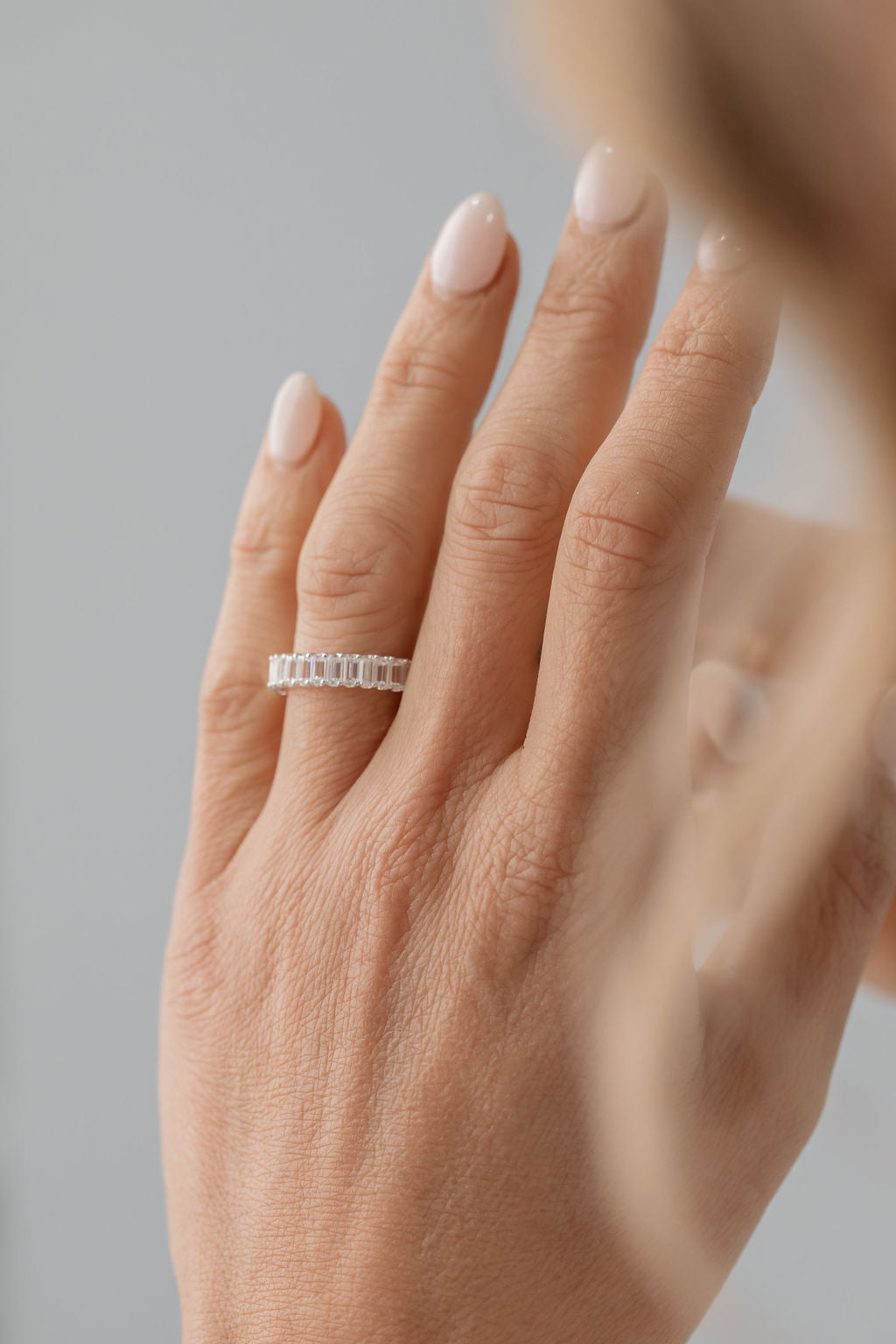emerald cut diamond wedding ring