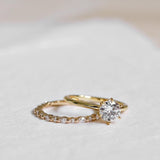Yellow gold diamond ring marquise diamonds round diamonds