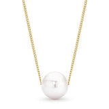 freshwater pearl necklace in 9kt yellow gold chain