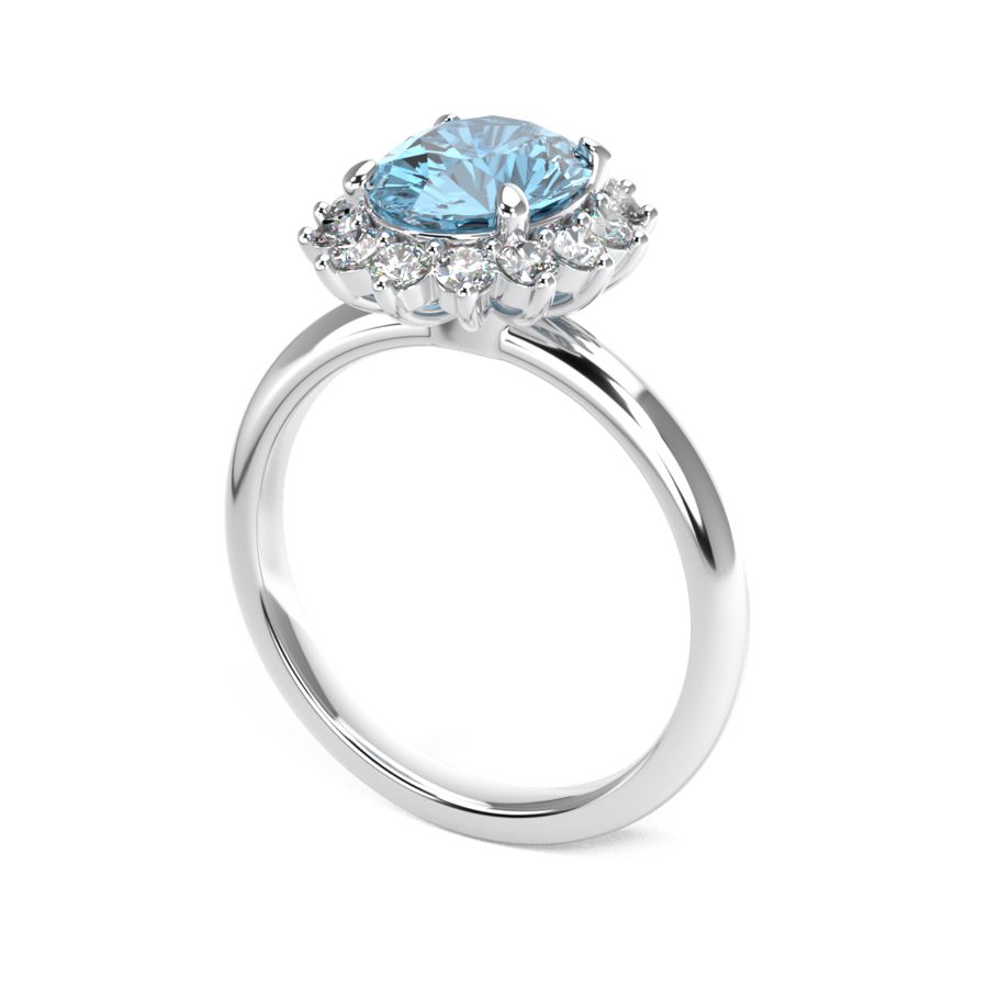 white gold aquamarine engagement ring