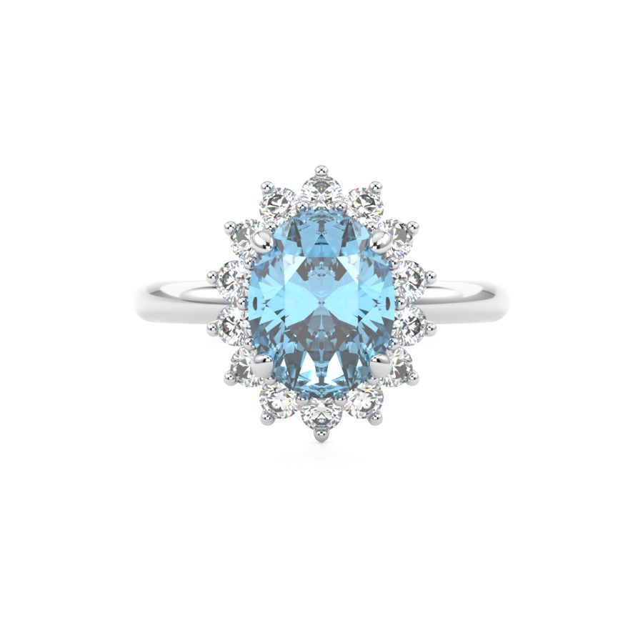 Aquamarine Engagement Ring