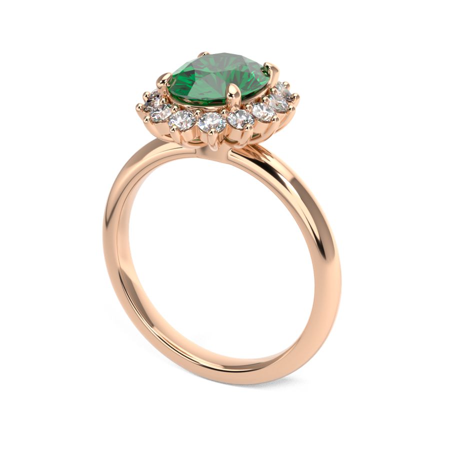 Rose Gold Emerald engagement ring