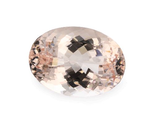 oval shape peach morganite