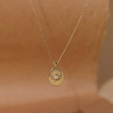 Gold Coin Medallion Pendant Necklace