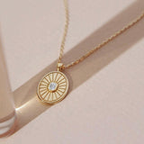 Gold Coin Medallion Pendant Necklace