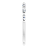 white gold eternity ring with marquise diamonds