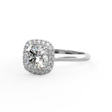 Gretta Cushion Cut Halo Diamond Ring