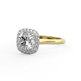 Gretta Cushion Cut Halo Diamond Ring