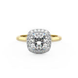 Gretta Cushion Cut Halo Diamond Ring