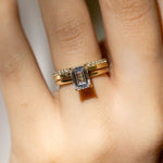 half diamond wedding band