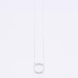 white gold halo pendant with diamond halo