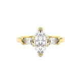 Annalise Marquise Three Stone Trilogy Engagement Ring