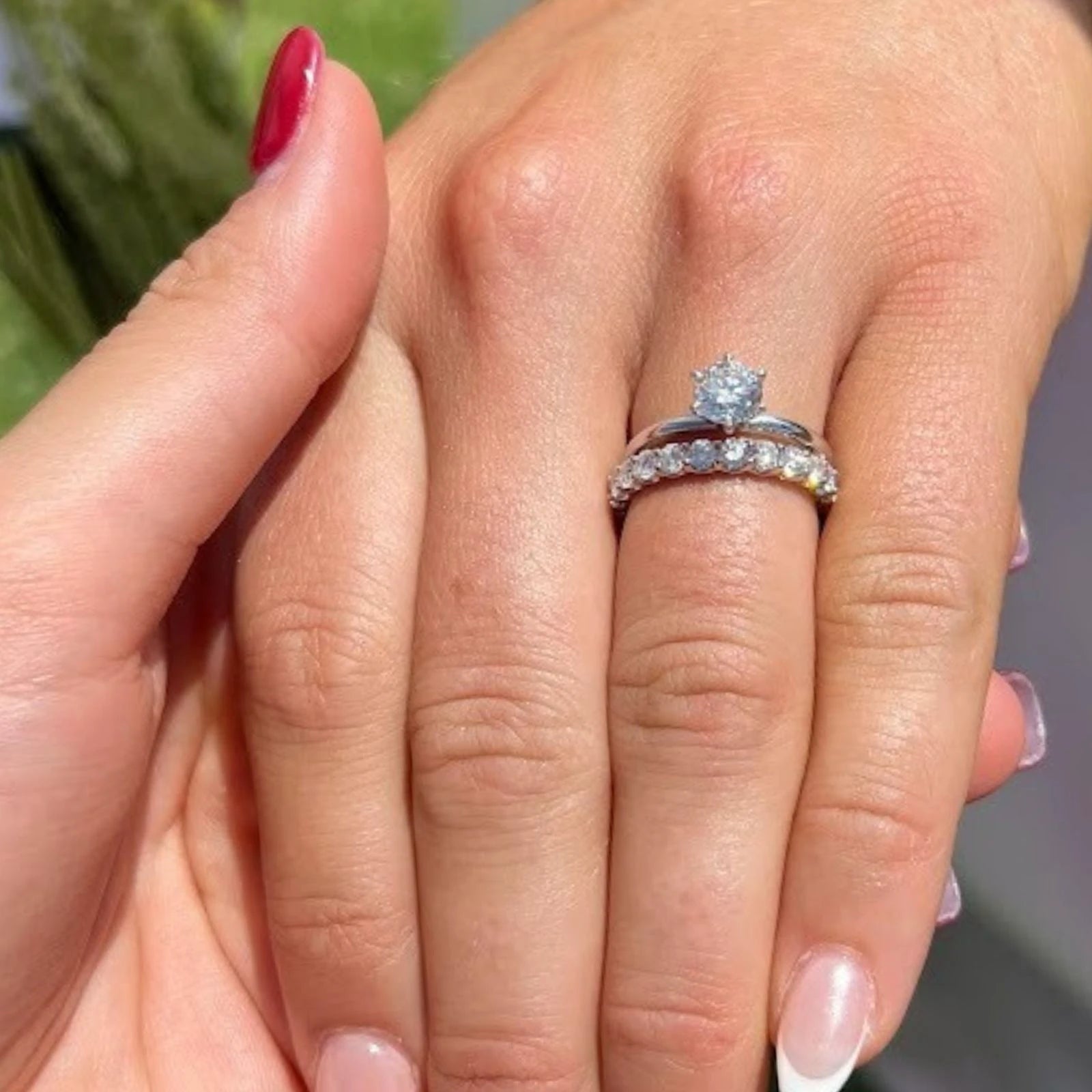 Custom diamond wedding band designed to fit oval engagement ring at Harry & Co Adelaide