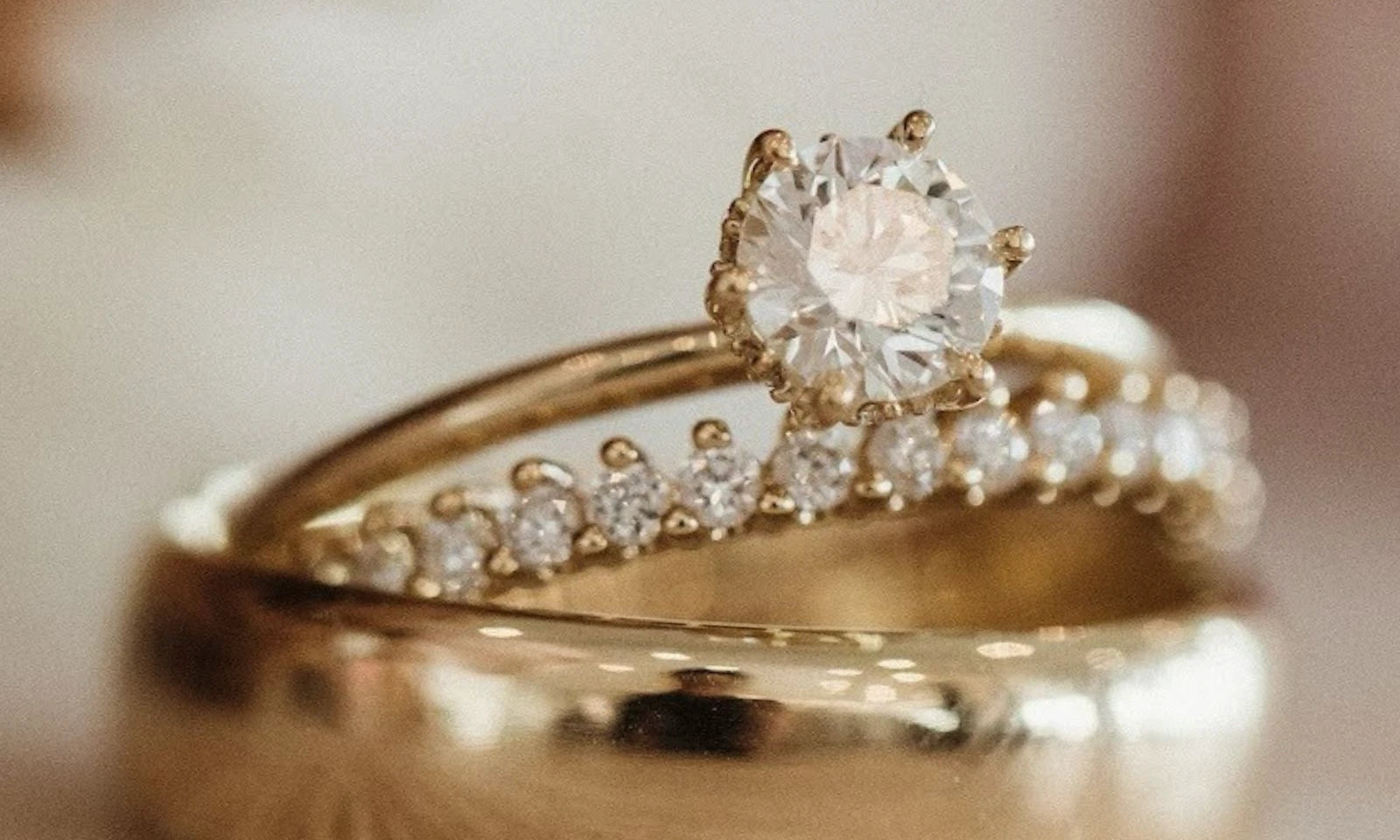 Custom his and hers wedding bands with diamond detail by Harry & Co Adelaide jeweller