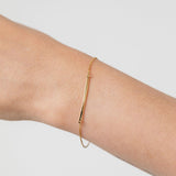 Engravable gold bar bracelet