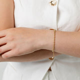 mini gold ball bracelet