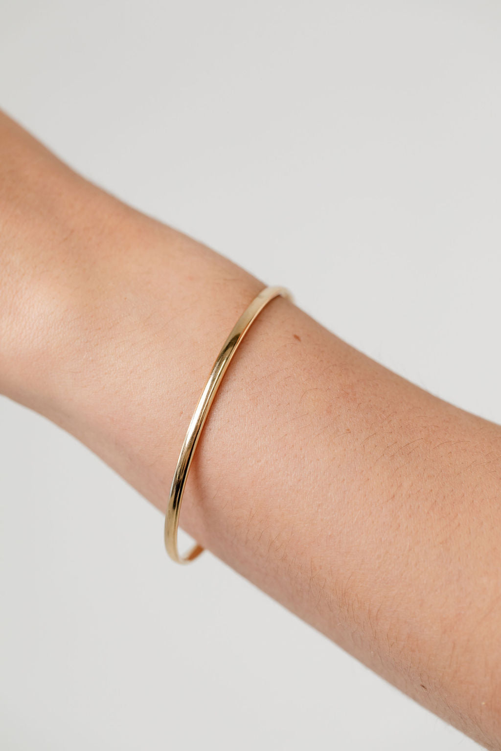Gold Oval Bangle