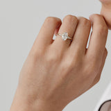 Krystal Oval centre stone with diamonds in the band