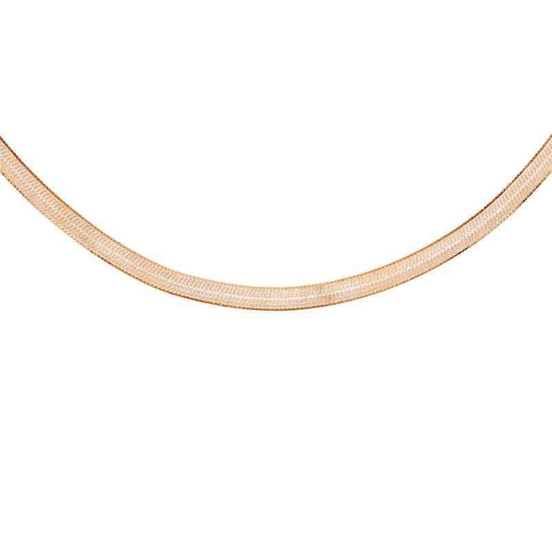 rose gold plated herringbone necklace adelaide