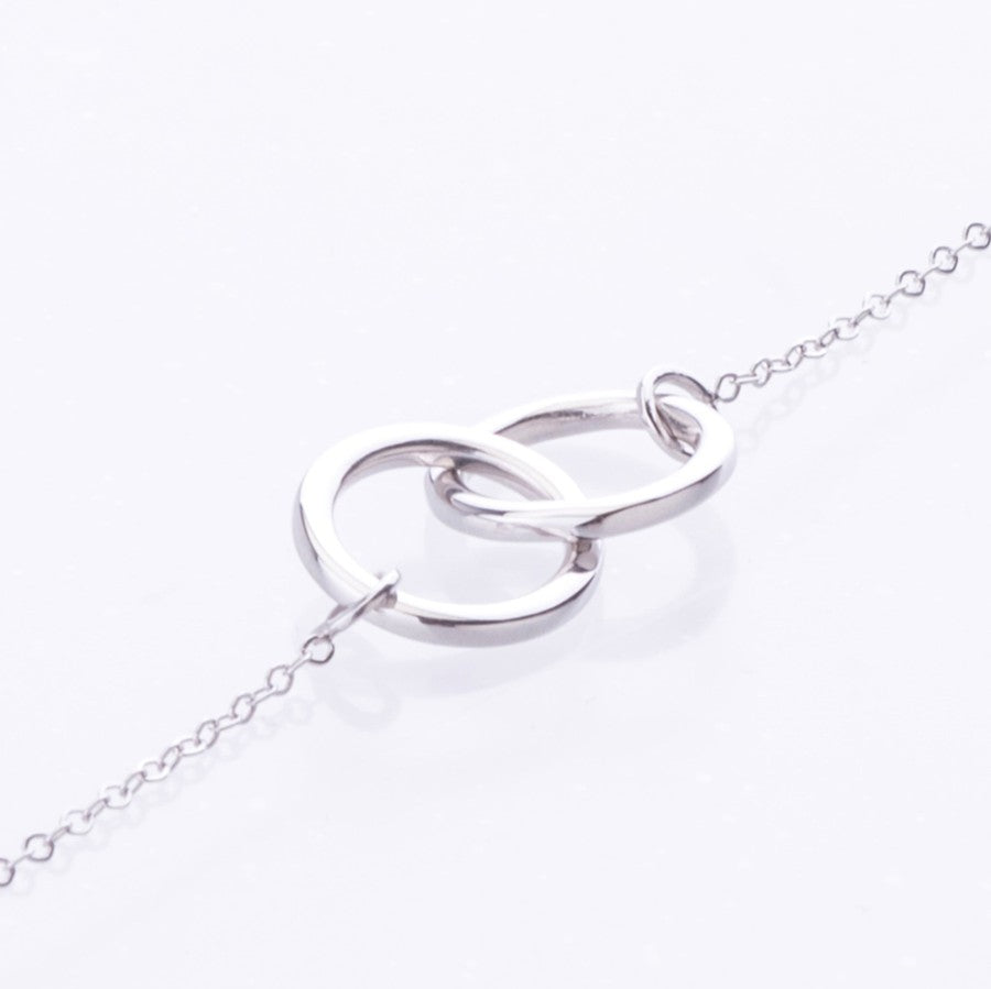 interlocking circles bracelet silver