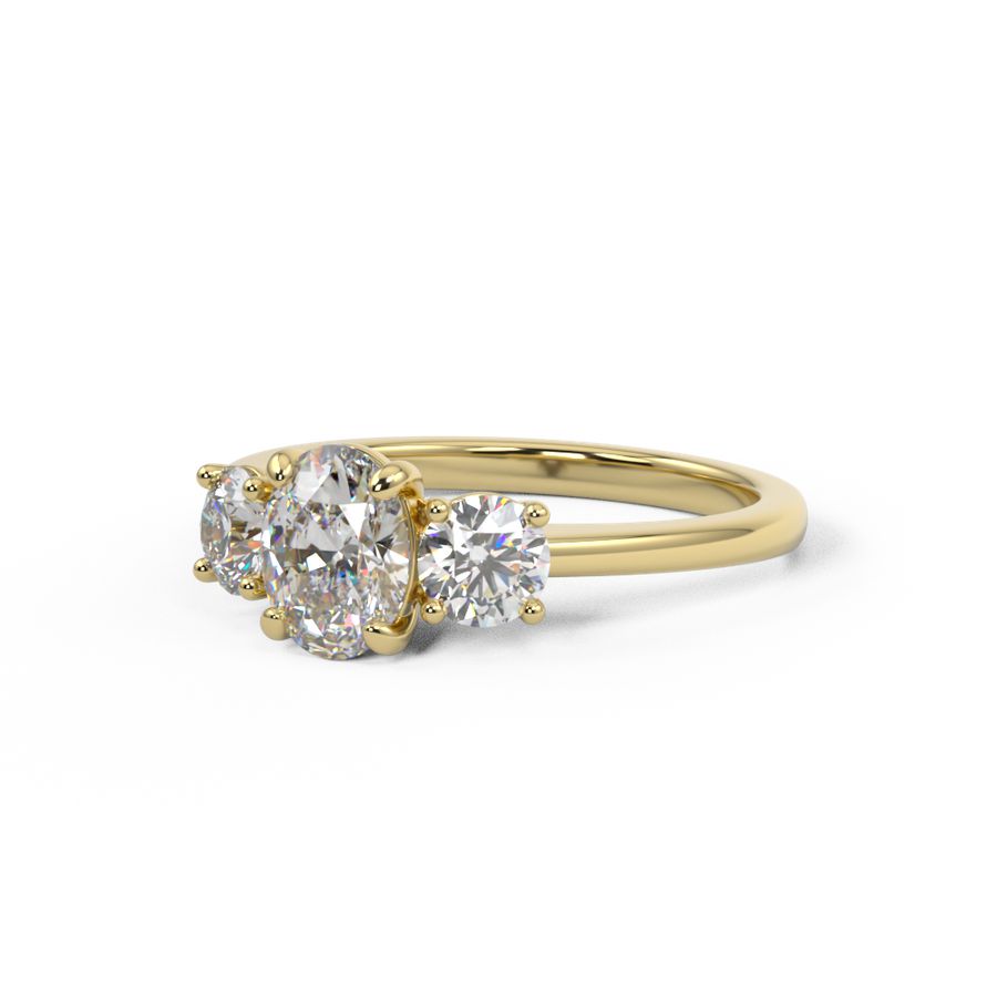 Lauren Oval Trilogy Engagement Ring