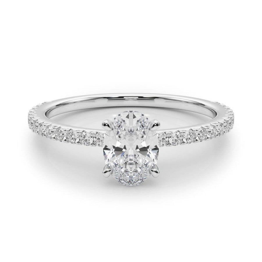 Legacy Oval - a stunning oval centre diamond set upon a fine diamond band