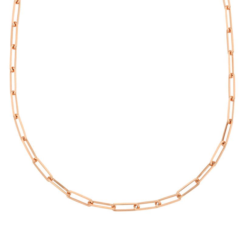 rose gold  long link paperclip chain adelaide