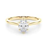 Oval Moissanite Engagement Ring with 6 claws