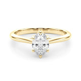 Oval Cut Diamond Engagement Ring with 6 claws