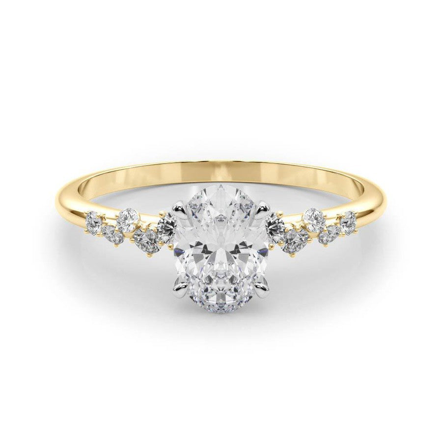 Oval Diamond Scatter Ring