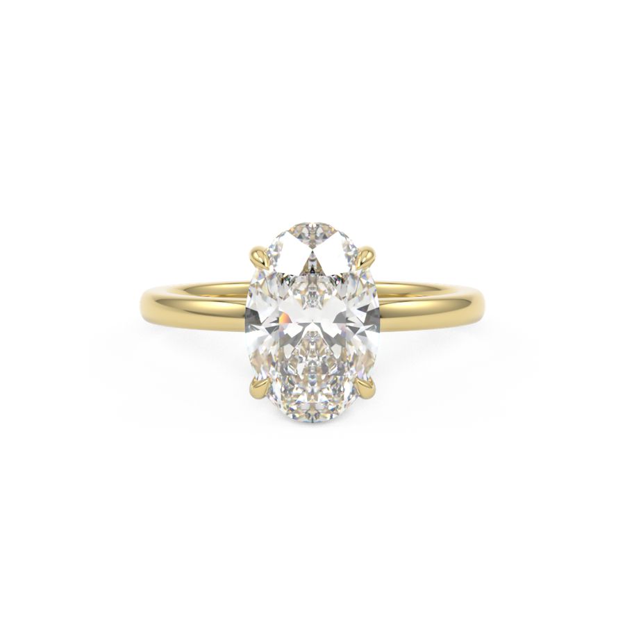 Solitaire oval engagement 2ct oval diamond