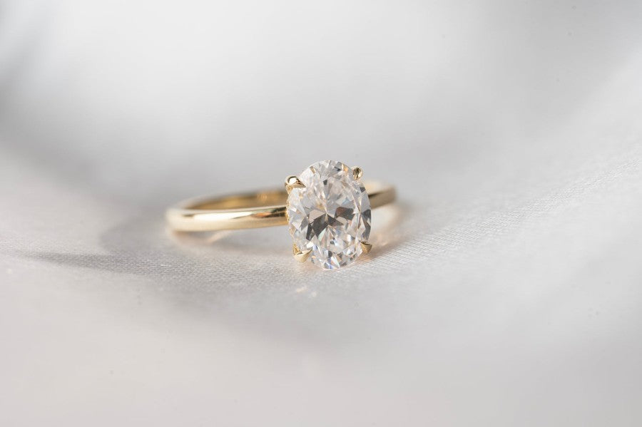 Oval Diamond Solitaire Engagement Ring