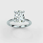 Oval Moissanite Solitaire Engagement Ring