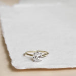 Oval Moissanite Solitaire Engagement Ring