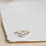 Oval Moissanite Solitaire Engagement Ring