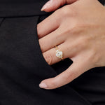 oval engagement ring with side stones