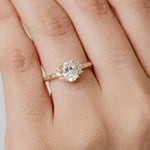 oval engagement ring with side stones
