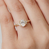 oval engagement ring with side stones