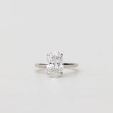 oval cut diamond solitaire engagement ring in platinum