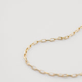 gold paperclip link chain necklace